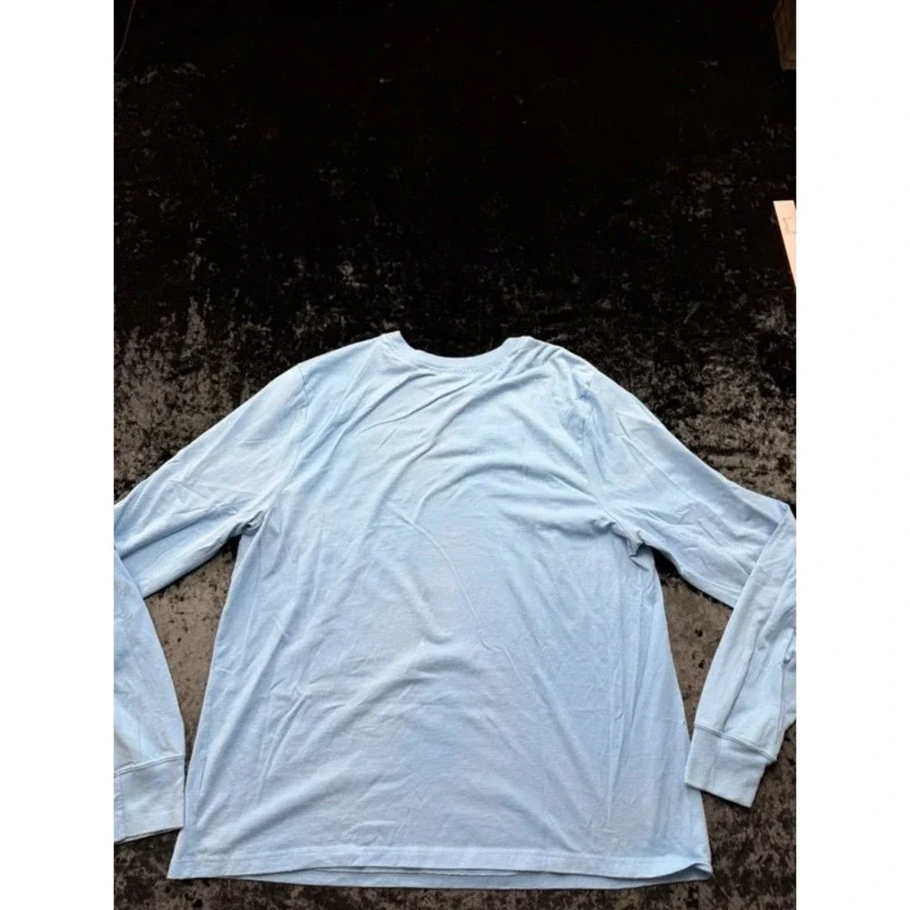 Champion Women's XL Long Sleeve T Shirt Light Blue Script Logo GT17H